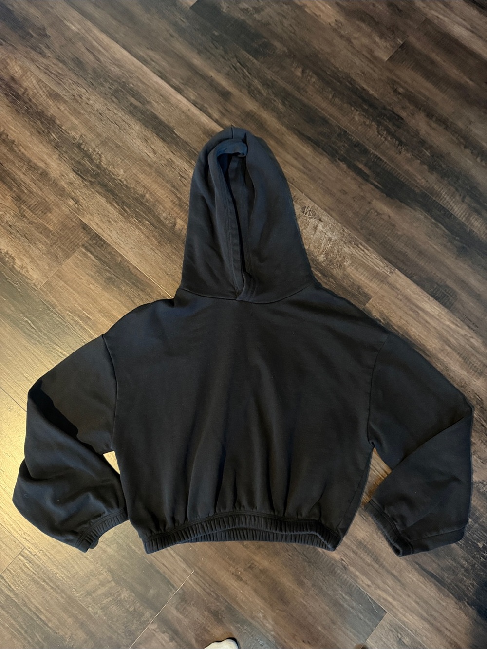 Zara Black Hooded Top